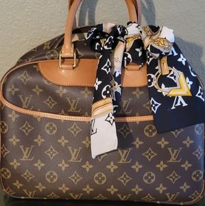 Louis Vuitton Monogram Deauville bag and LV scarf